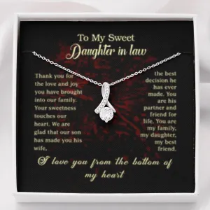 You’re his best decision-Alluring Beauty Solitaire Necklace for Daughter In Law