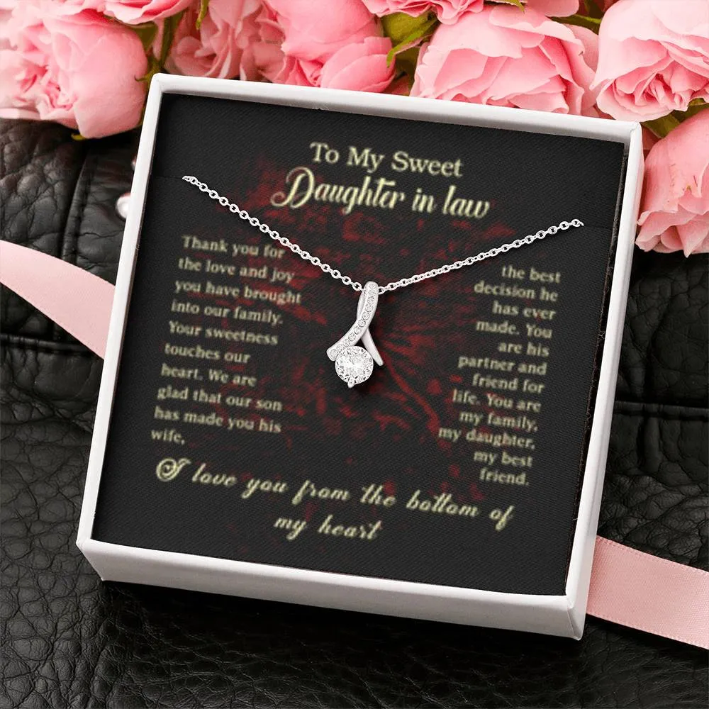 You’re his best decision-Alluring Beauty Solitaire Necklace for Daughter In Law